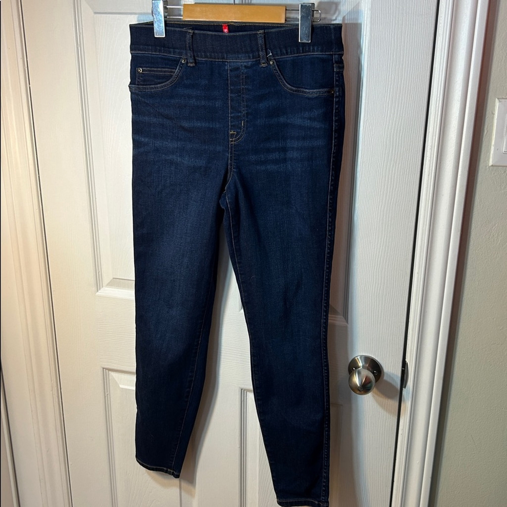 SPANX High Rise Ankle Skinny Jeans Dark Blue Jeans size medium - Picture 3 of 8